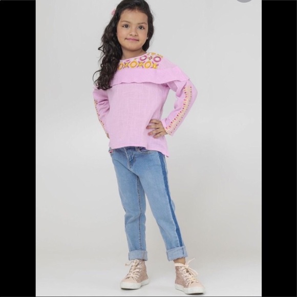 COPY - Embroidered brosha top for baby girl - Picture 2 of 8